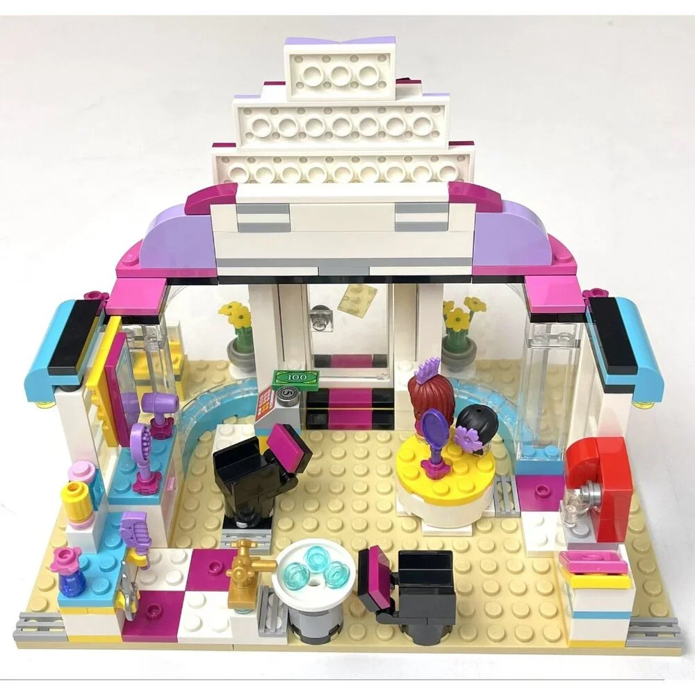 LEGO Friends #41093 HEARTLAKE HAIR SALON INCOMPLETE w/ Instructions *1pc Missing
